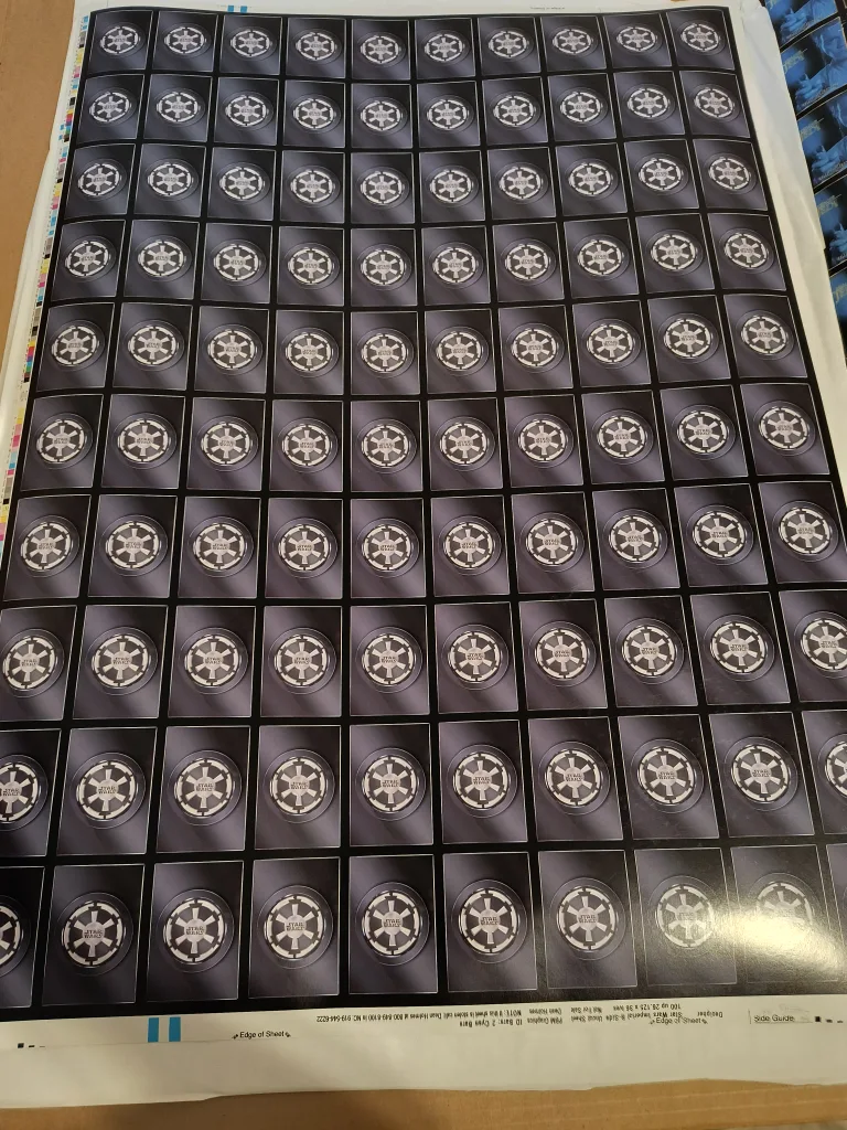 STAR WARS Card Game - 3 FOIL Uncut Card Sheets image indicator(4)