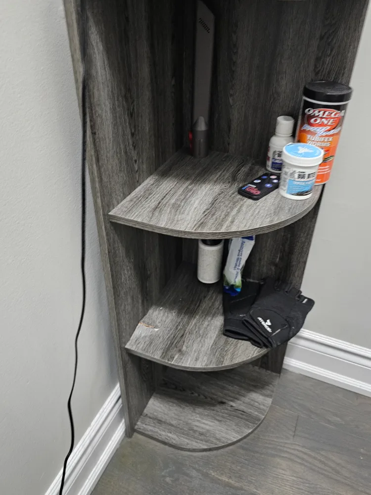 Corner Shelf - Grey Wood Finish thumbnail