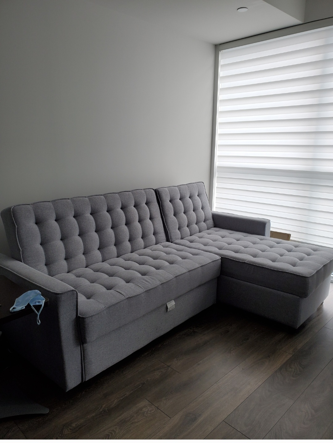 Grey Sofa Bed with Storage - photo 4