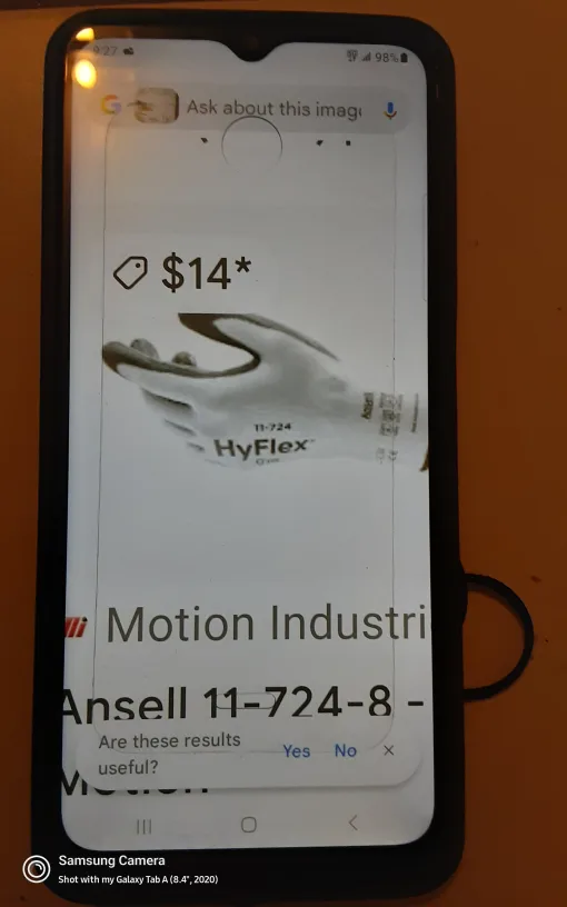 Ansell HyFlex 11-724-8 Gloves - New,5  gloves for $5.. thumbnail