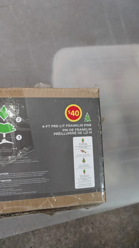 👀- 4-FT Pre-Lit Franklin Pine Tree. FCFS image indicator(4)