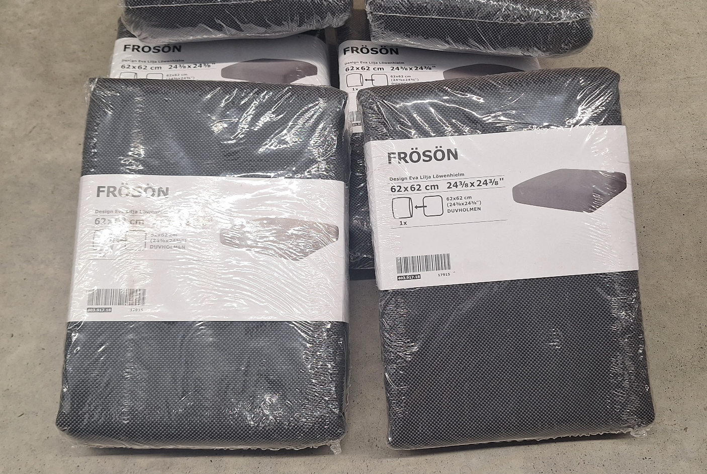 Cover for seat pad, outdoor dark gray, 62x62 cm (24 3/8x24 3/8 - photo 4