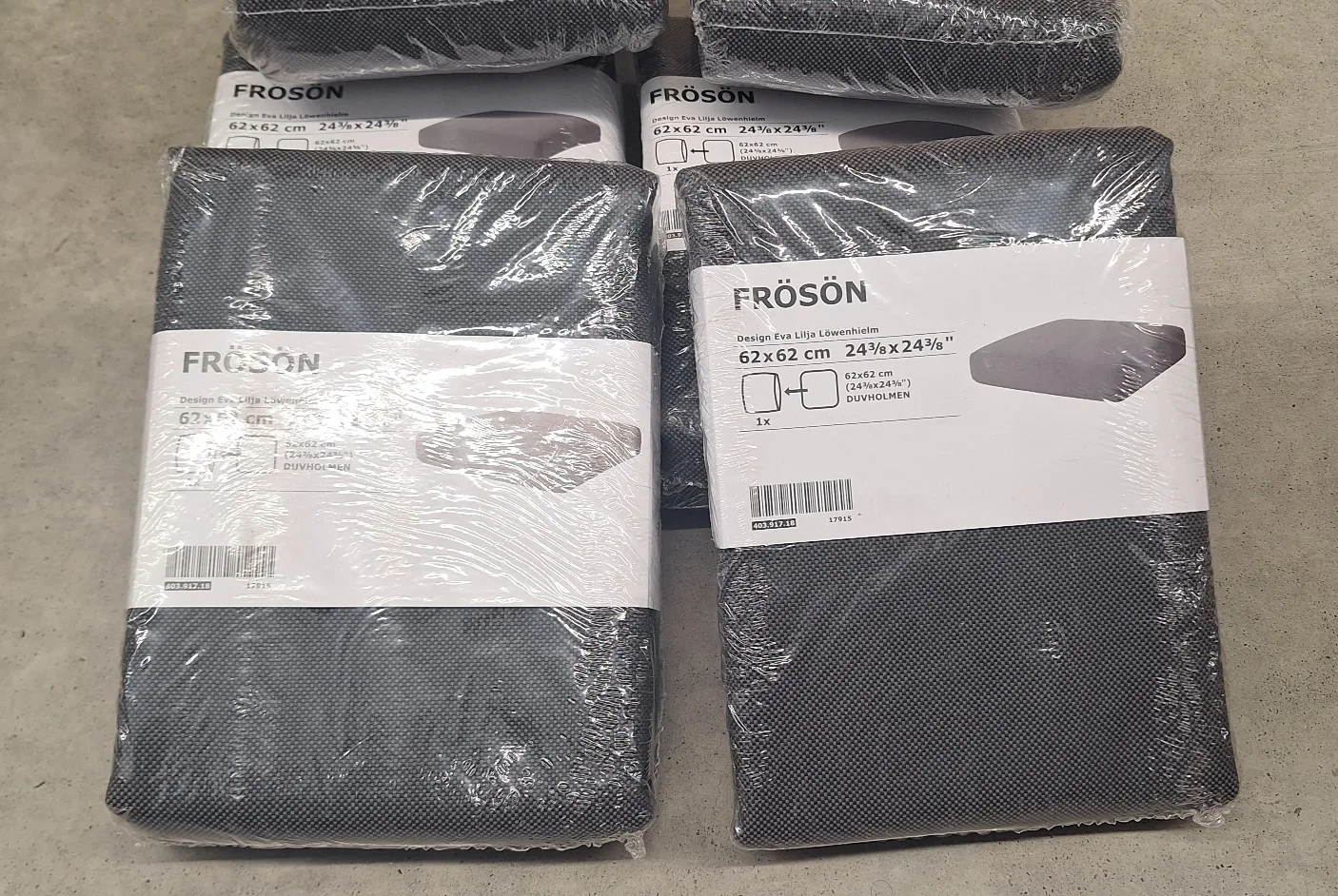 Cover for seat pad, outdoor dark gray, 62x62 cm (24 3/8x24 3/8 image indicator(4)