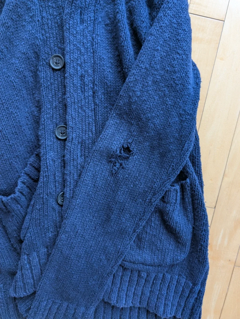 Men's Banana Republic Navy Blue Cardigan - Size S image indicator(2)