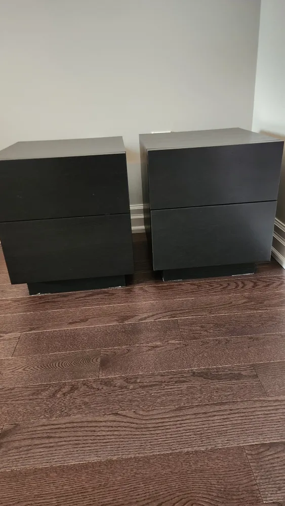 Boom End Table - Black Nightstands (Set of 2) thumbnail