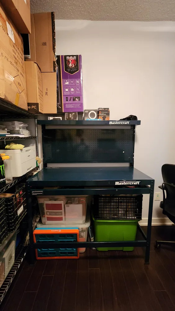 Mastercraft Steel Workbench with Pegboard & Drawer thumbnail