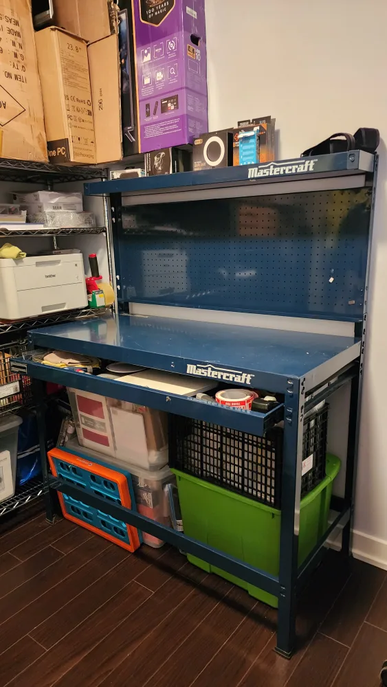 Mastercraft Steel Workbench with Pegboard & Drawer image indicator(2)