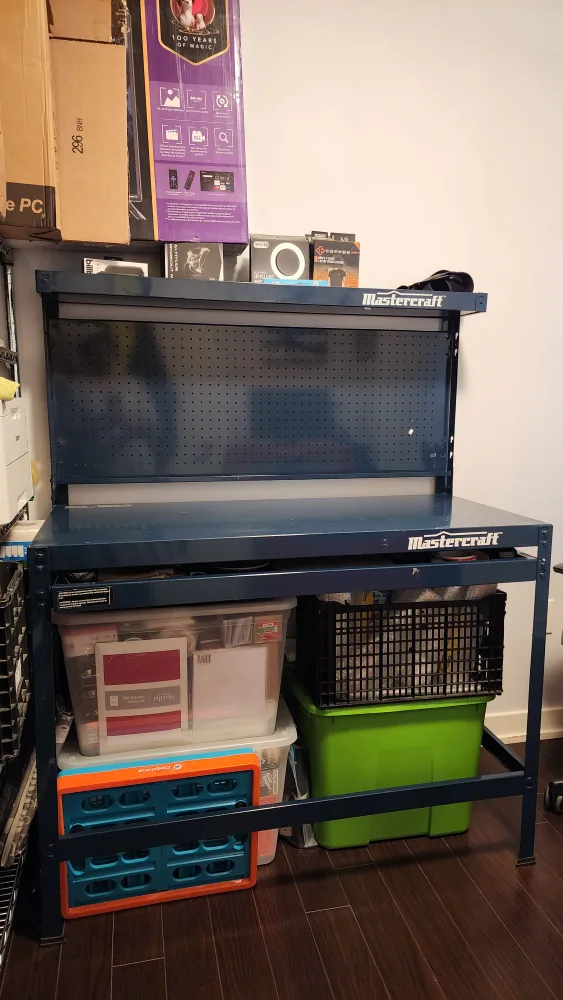 Mastercraft Steel Workbench with Pegboard & Drawer image indicator(3)