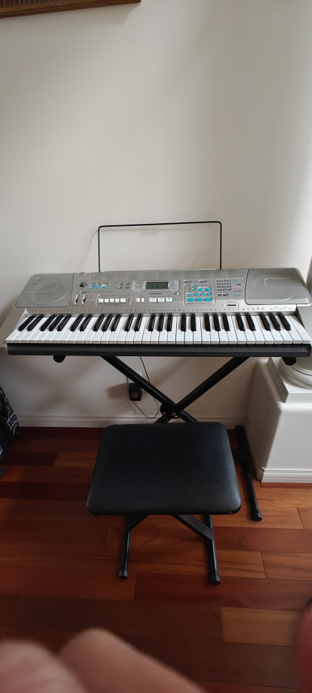 Casio Keyboard with Stand and Bench