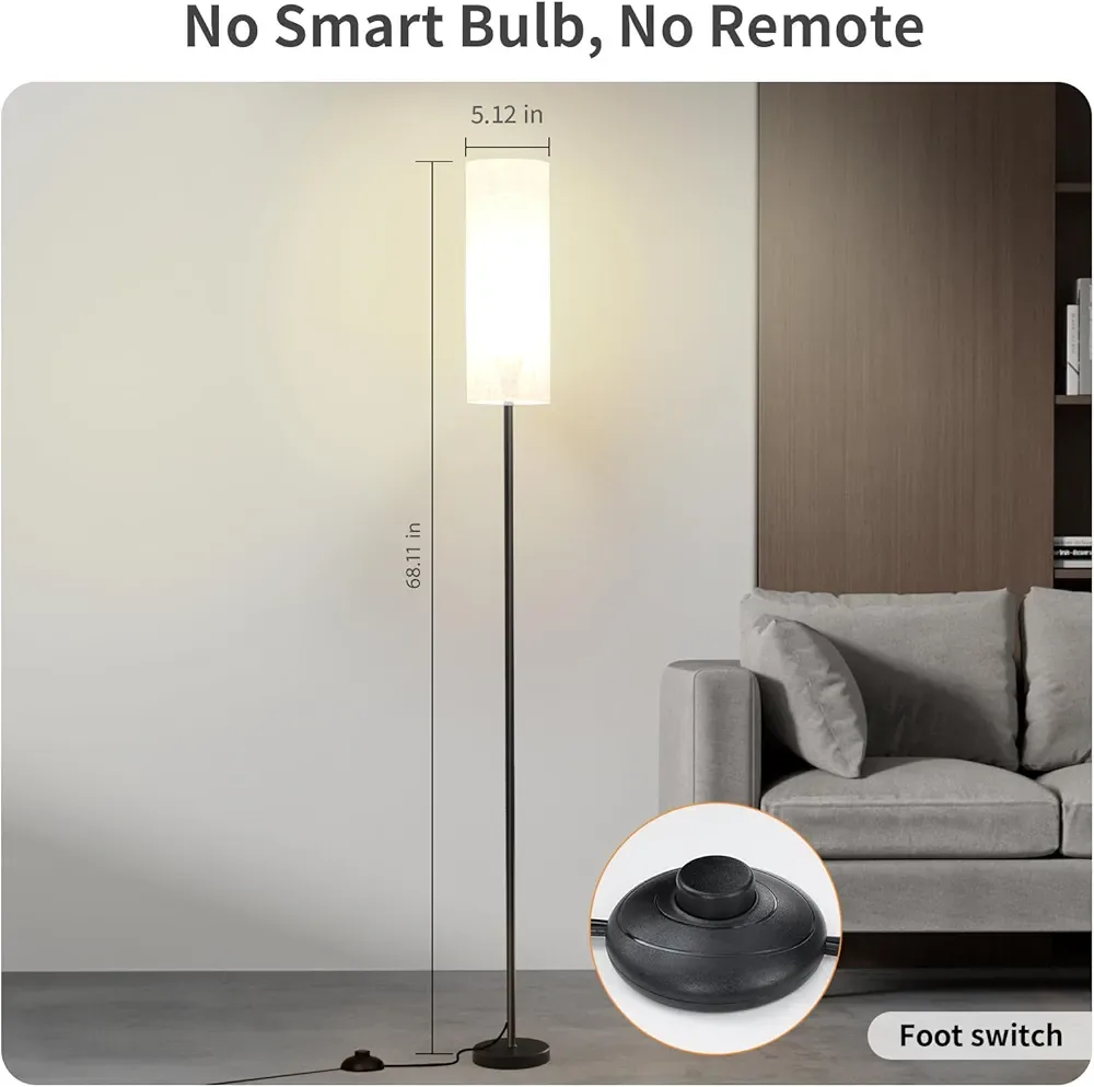 Simple Designs Floor Lamp, Black image indicator(6)