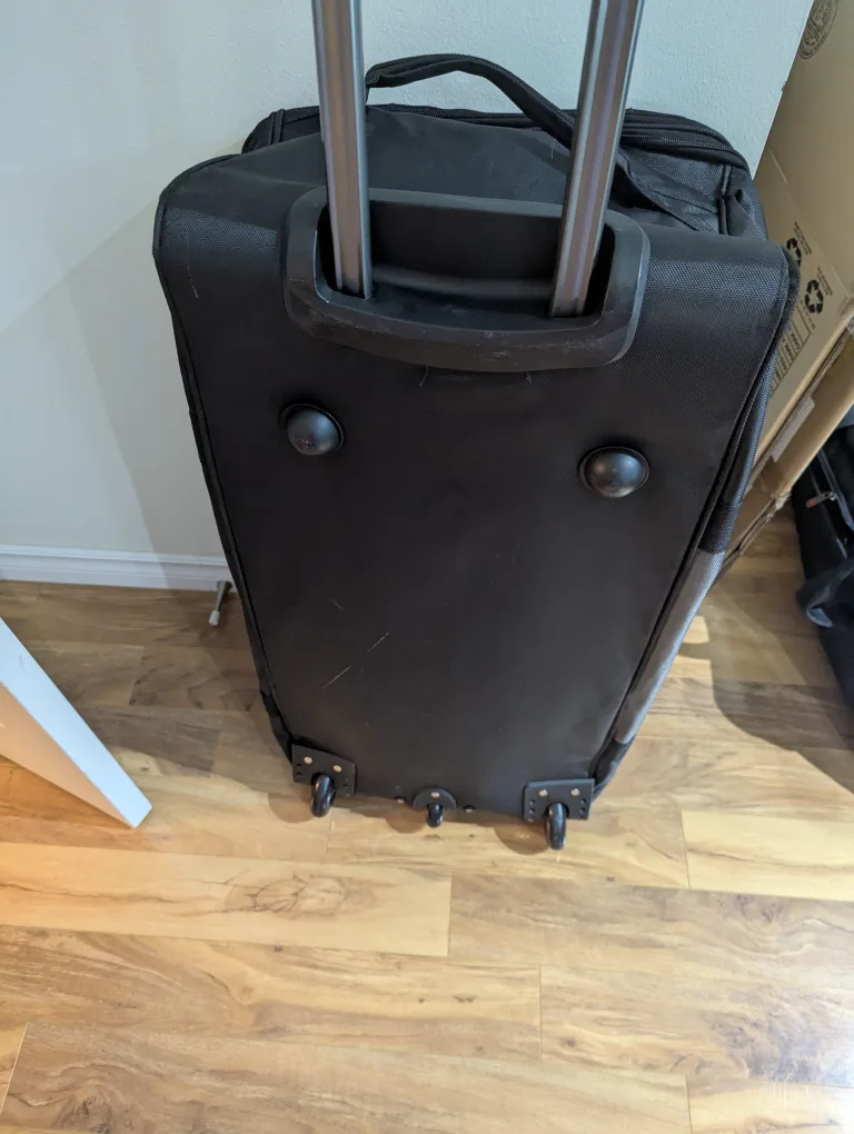 Black  and grey Rolling Duffel Bag image indicator(2)