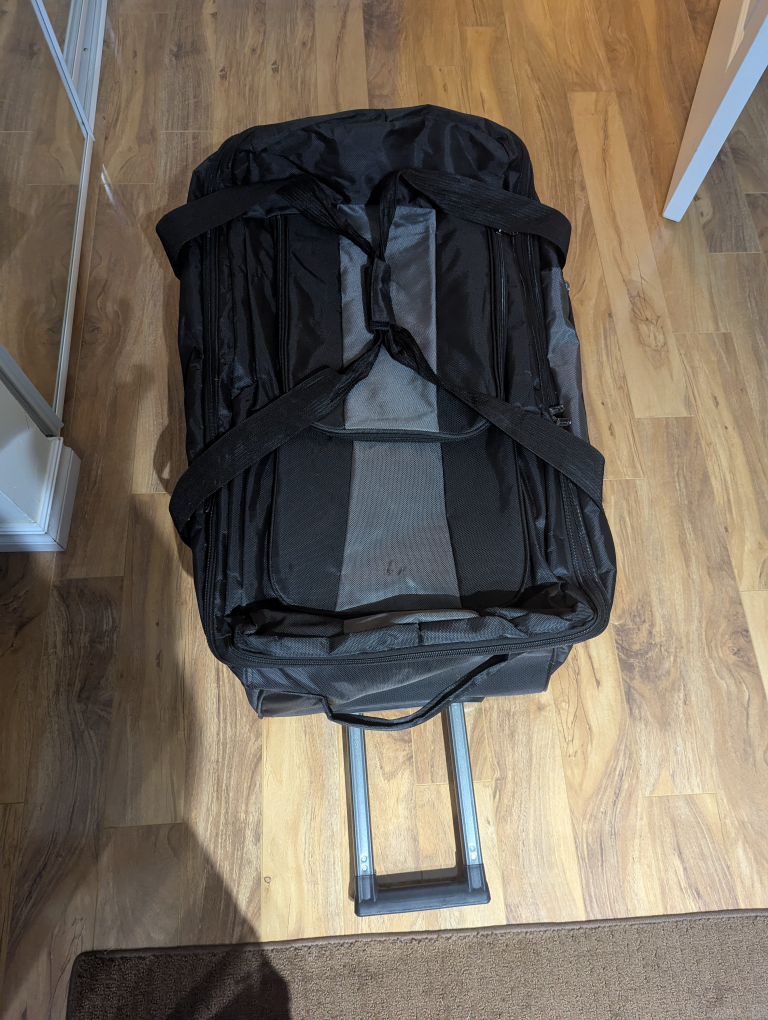 Black  and grey Rolling Duffel Bag - photo 3