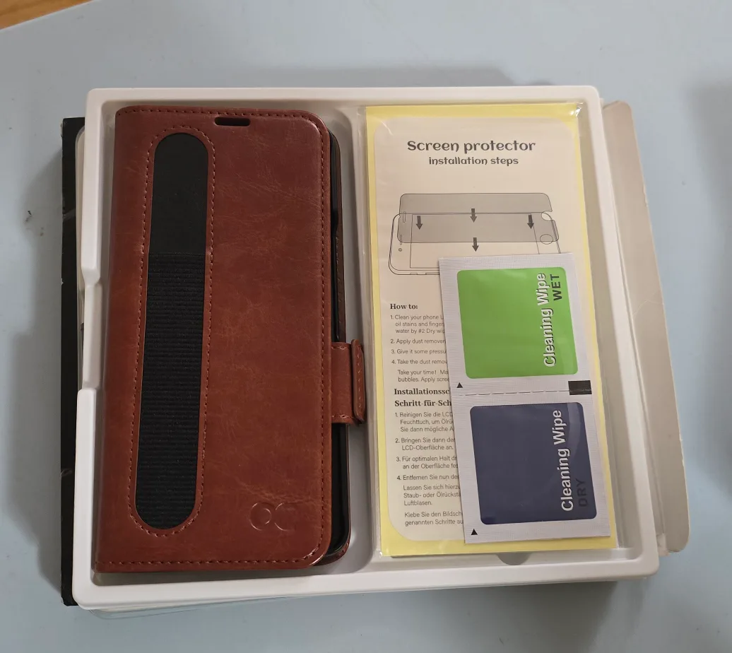 Leather Phone Case with Screen Protector - New thumbnail