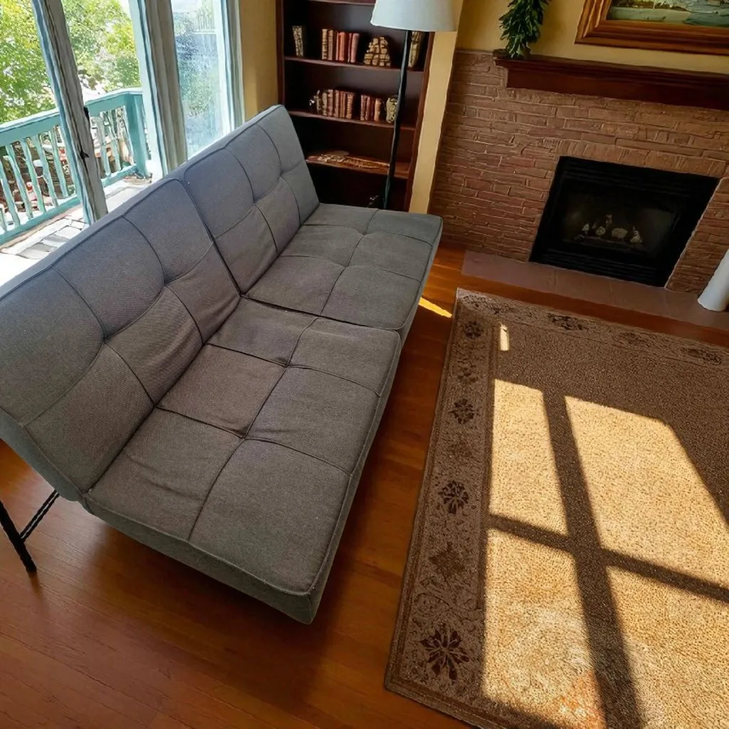 FREE DELIVERY!! Nice clean futon couch/bed $140 thumbnail