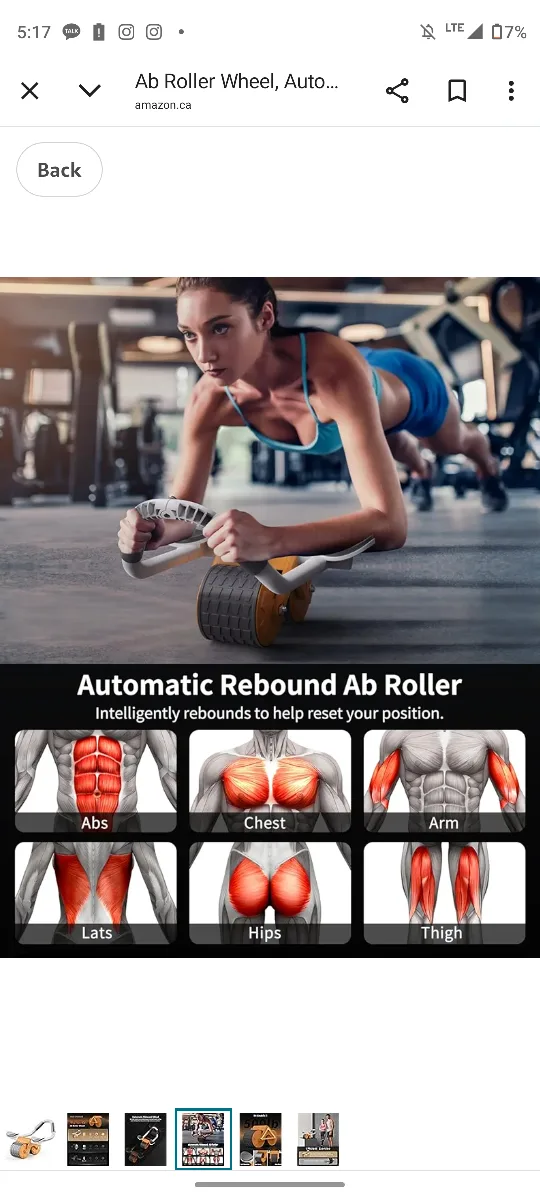 Taka Neko Automatic Rebound Ab Roller - Black image indicator(4)