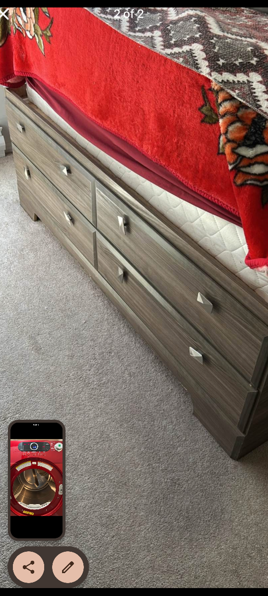 Bedroom Set - Dresser, Bed Frame with Storage - photo 2