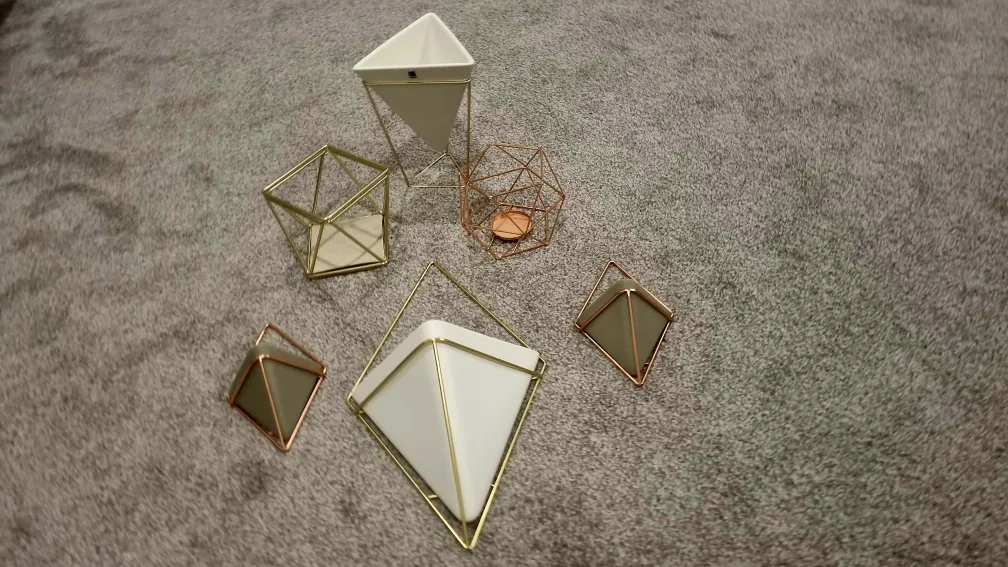 6 pieces Geometric Planters Umbra & candle holders image indicator(4)