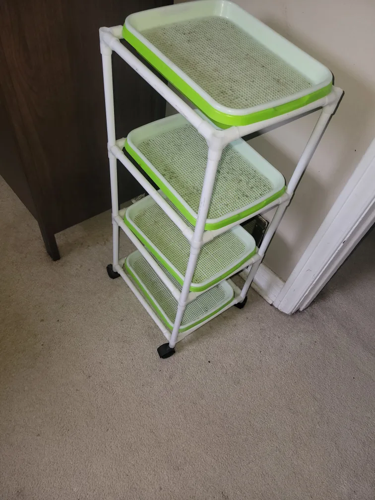 4-Tier Rolling Microgreen Growing Rack thumbnail