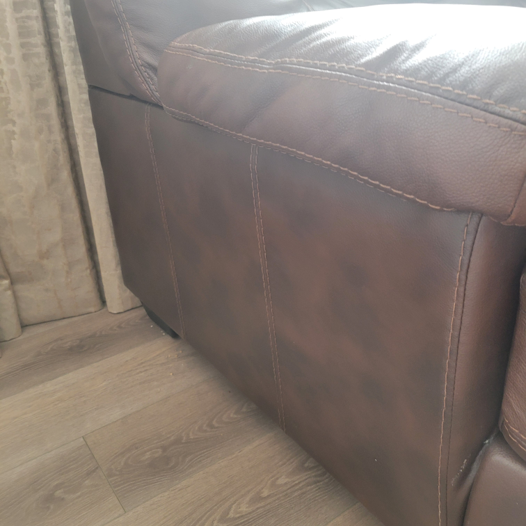 Brown Leather Sofa - Gently Used - photo 3