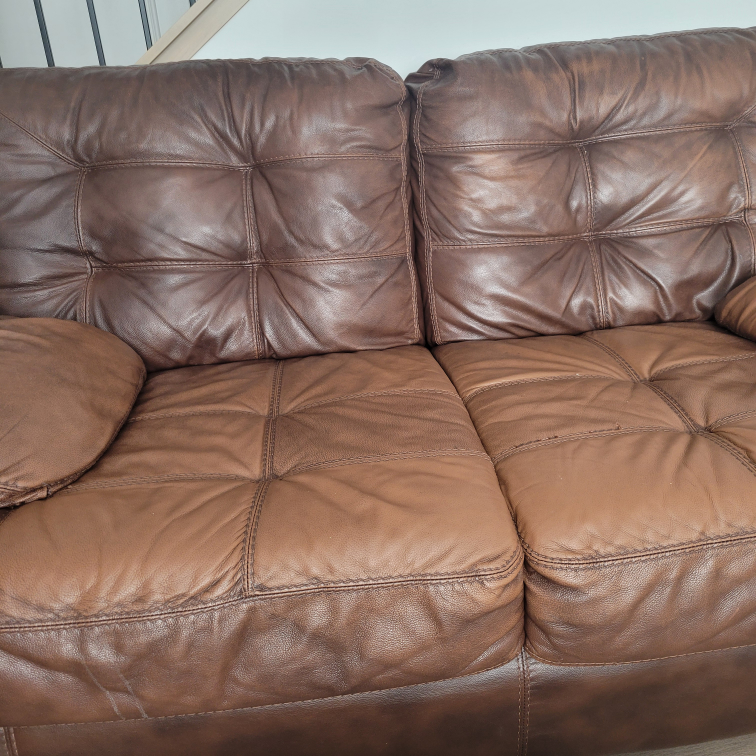 Brown Leather Sofa - Gently Used - photo 4