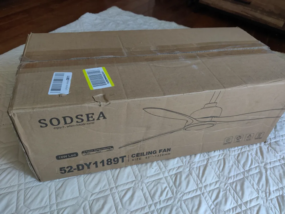 SODSEA 52-inch Ceiling Fan - New in Box! thumbnail