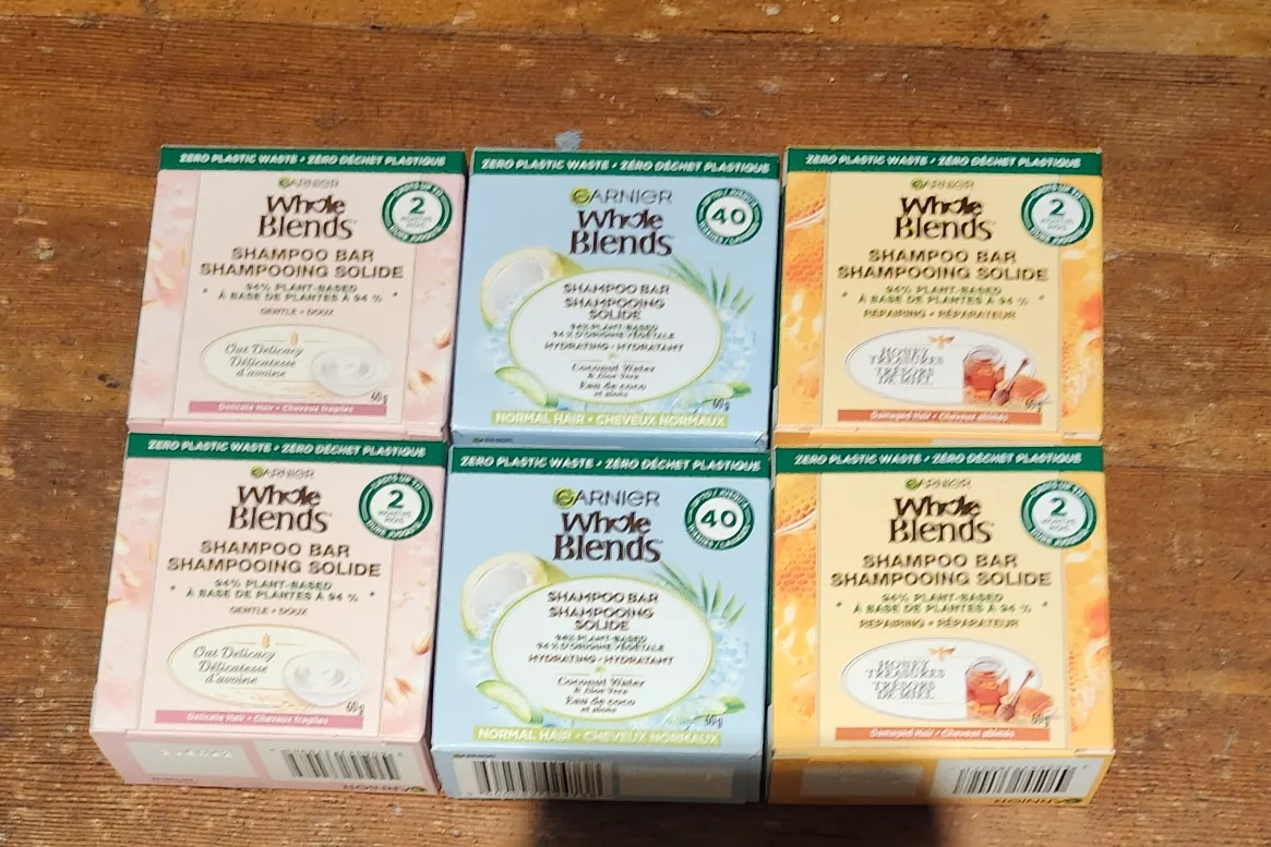 Must go sale! 6 bars Garnier Whole Blends Shampoo Bar Lot thumbnail