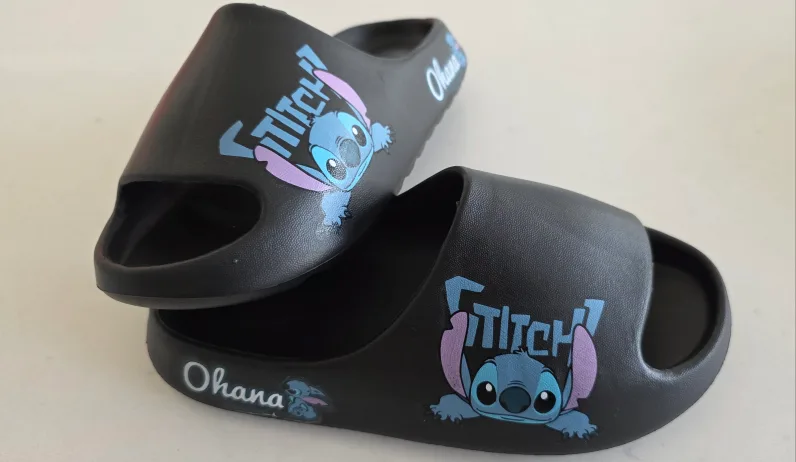 Stitch 'Ohana' Black Slides thumbnail