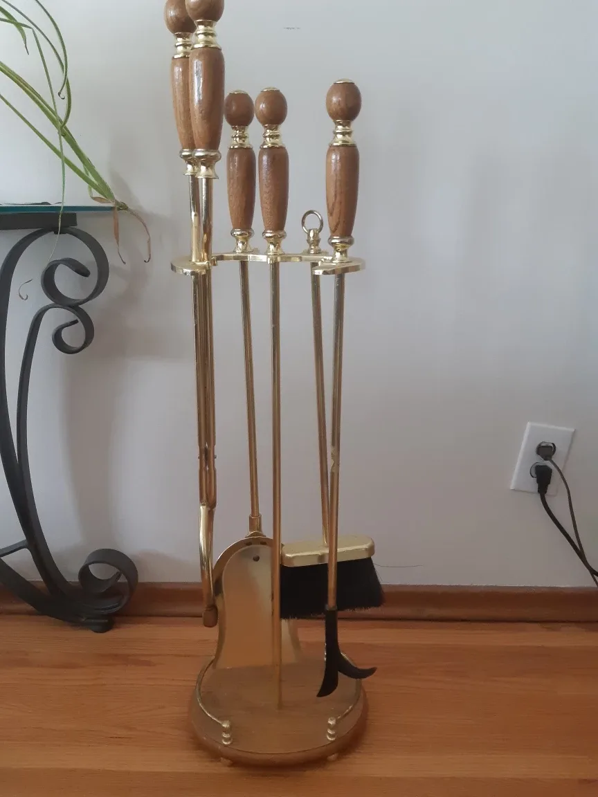 Fireplace Tool Set - Brass Finish thumbnail