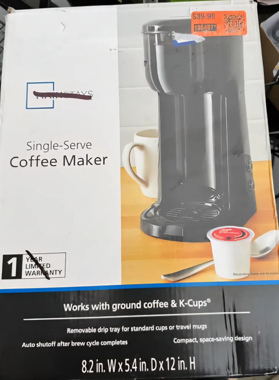 Home Stay Single-Serve Coffee Maker thumbnail