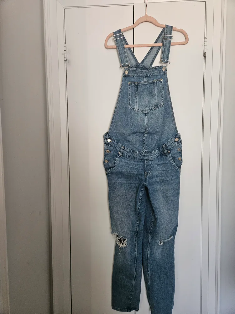 H&M Mama Denim Overalls, Size M thumbnail