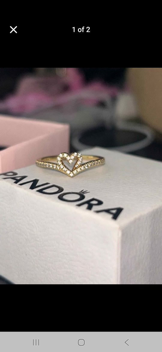Pandora Wish Heart Ring, Size 7