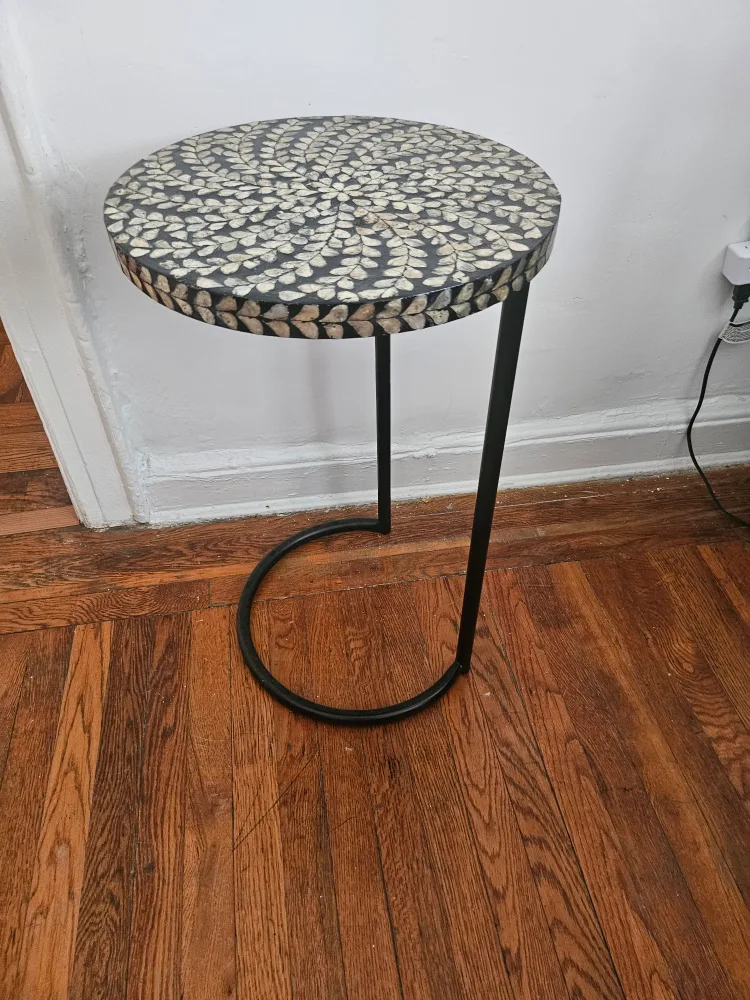 Mother of pearl side table thumbnail