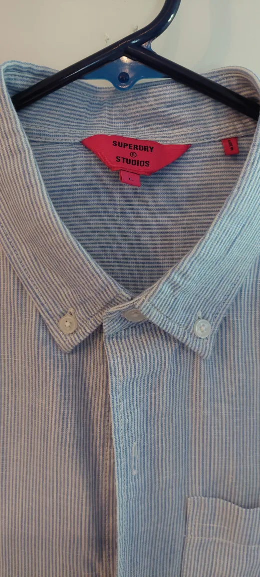 Superdry cotton/linen long sleeve shirt thumbnail