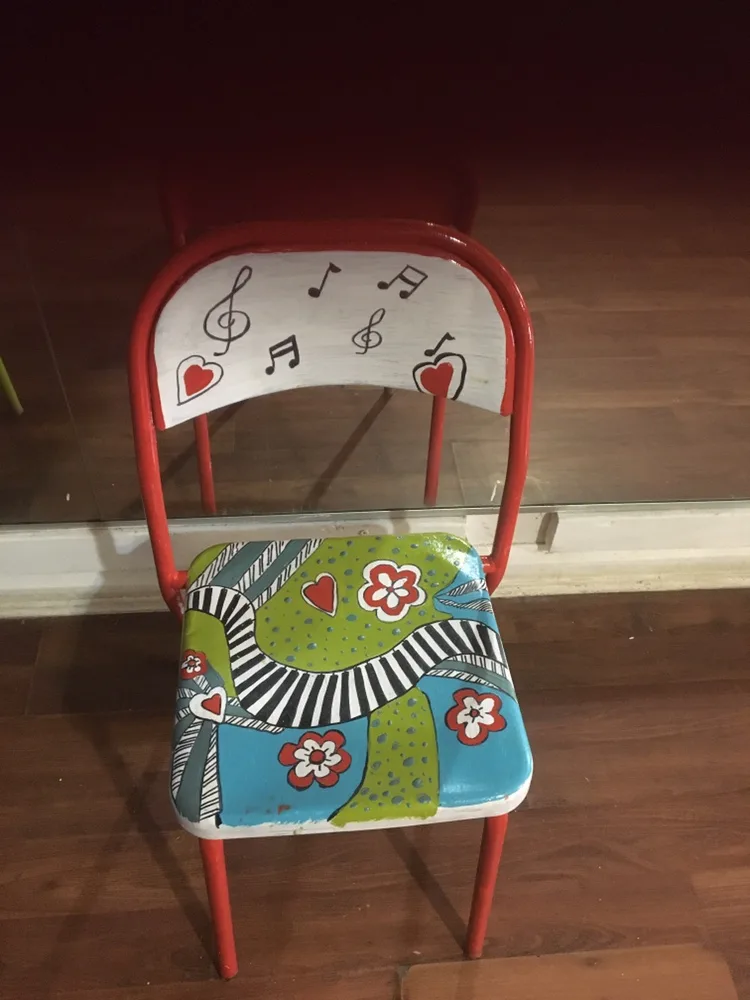 2 Hand-painted Chairs - Unique Decor thumbnail