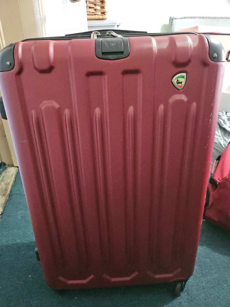 Mia Toro Italy Red Hardside Spinner Suitcase image indicator(3)