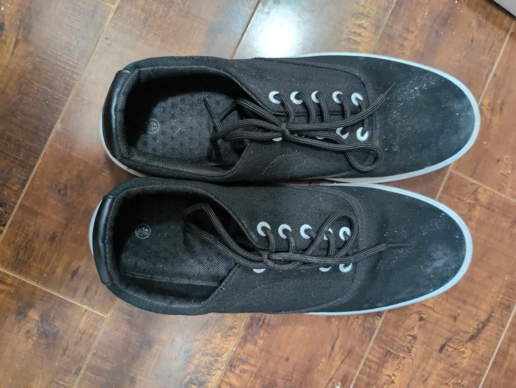 Black Canvas Sneakers, Size 49 thumbnail