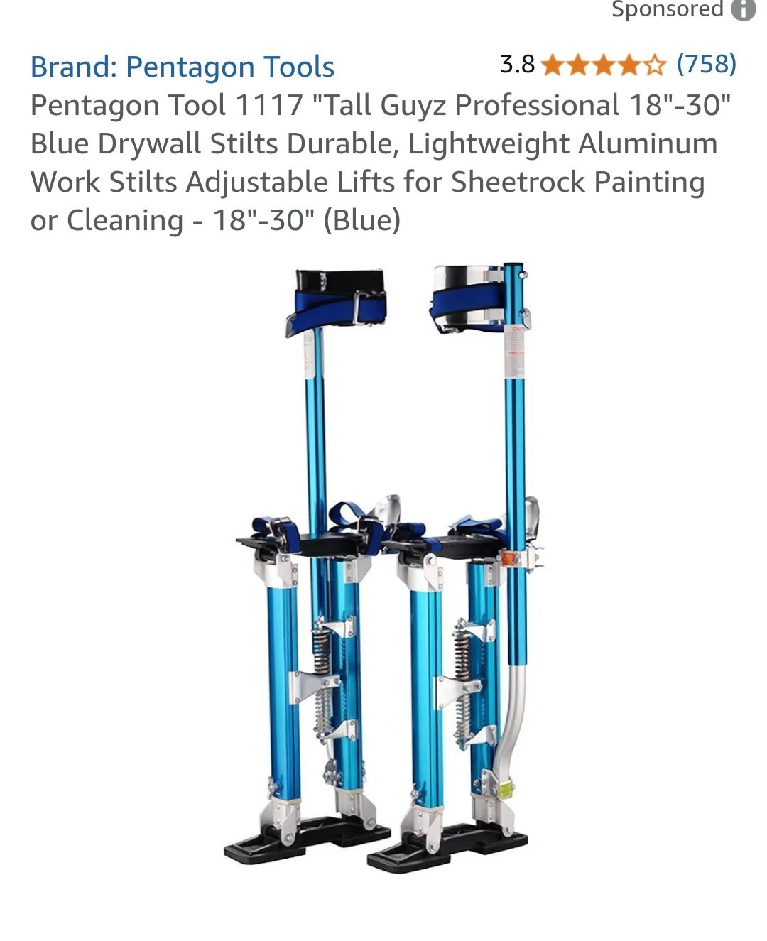 Adjustable drywall stilts,  never used. - photo 2