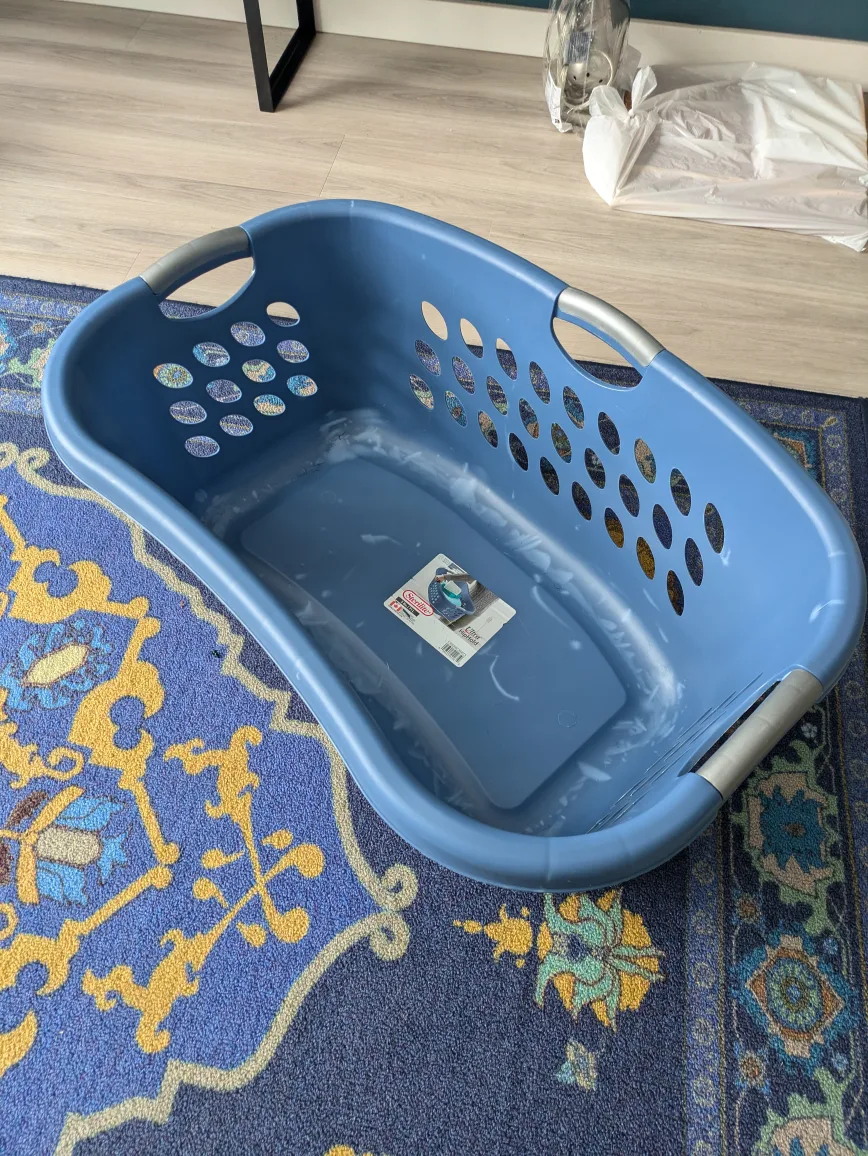 Sterilite Blue Laundry Basket & Lint Rollers thumbnail