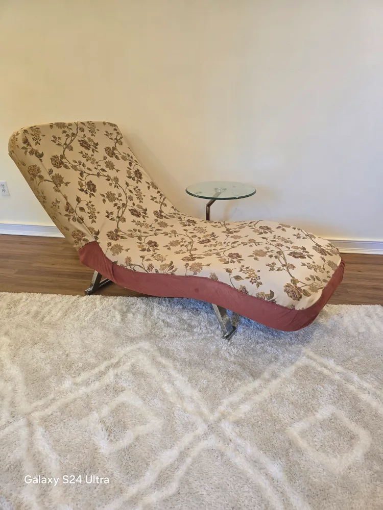 Floral Chaise Lounge Chair thumbnail