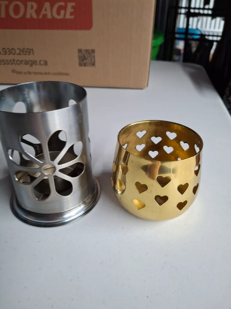 Two Metal Candle Holders thumbnail