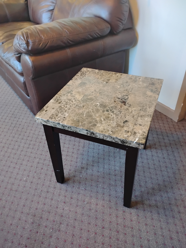 Real Marble Top Side Table