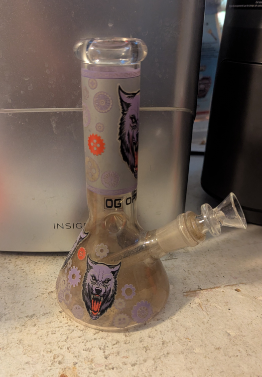 OG Orr Bong with Wolf Design