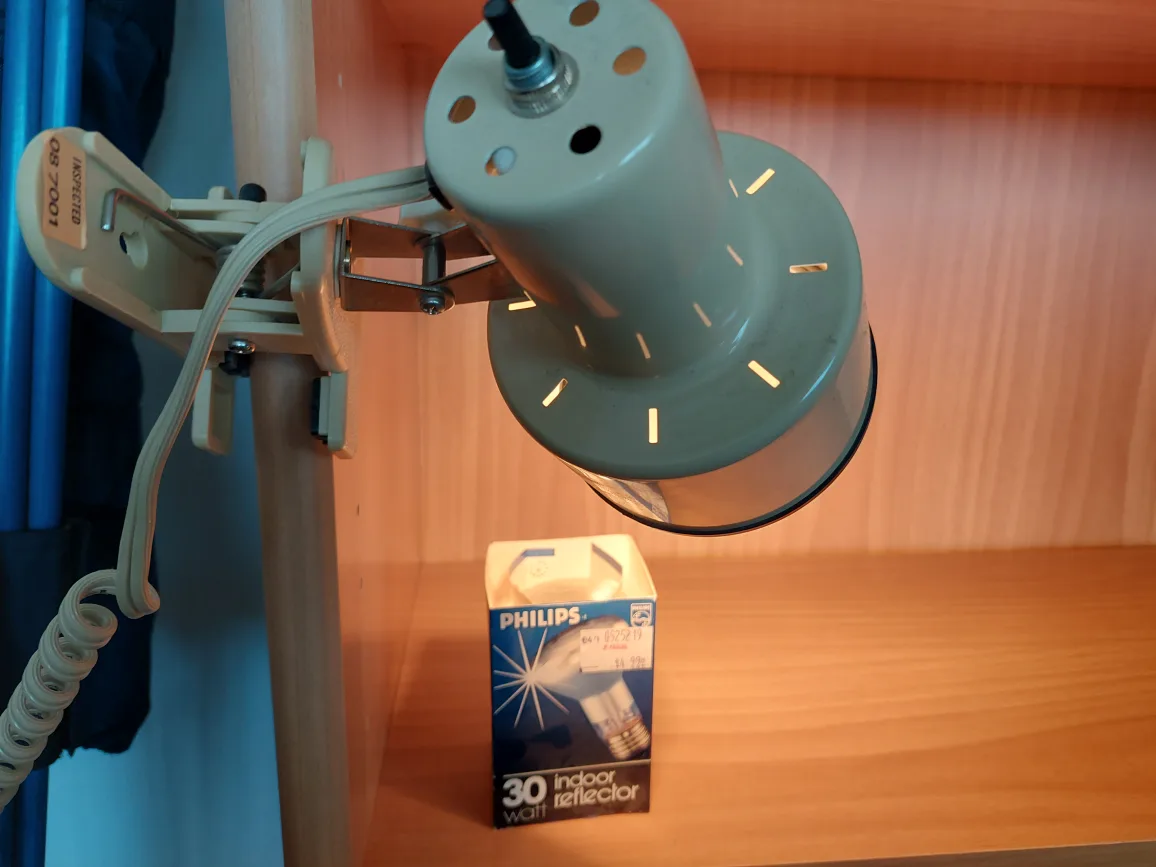 Vintage Philips Clip-On Desk Lamp thumbnail