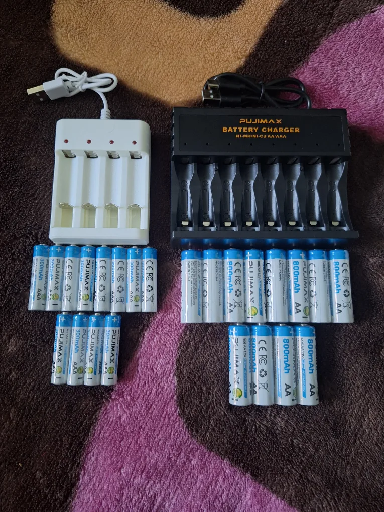 NEW Battery Charger + 12 AA/12 AAA Batteries 🔋 thumbnail