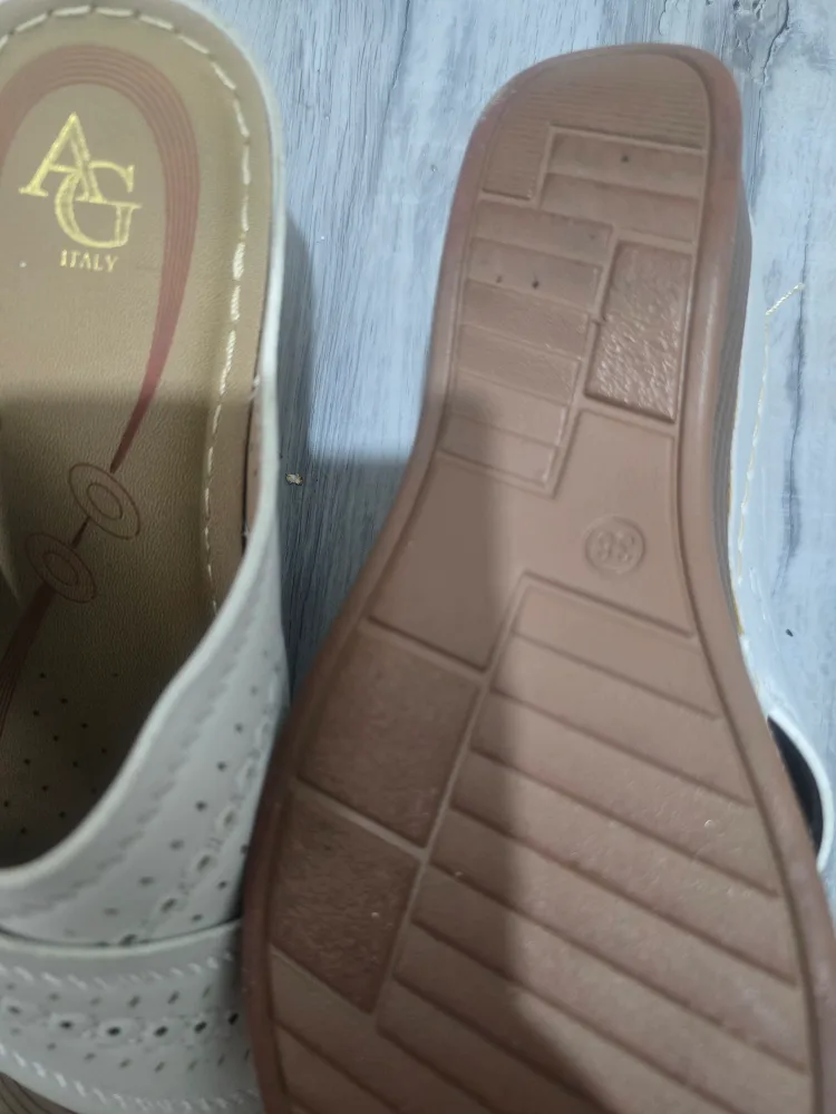 AG Italy White Wedge Sandals - Size 36 image indicator(4)
