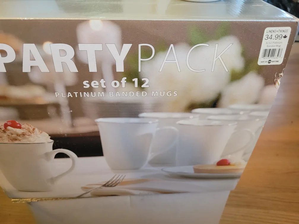 Party Pack Platinum Banded Mugs - Set of 12🇨🇦 image indicator(2)