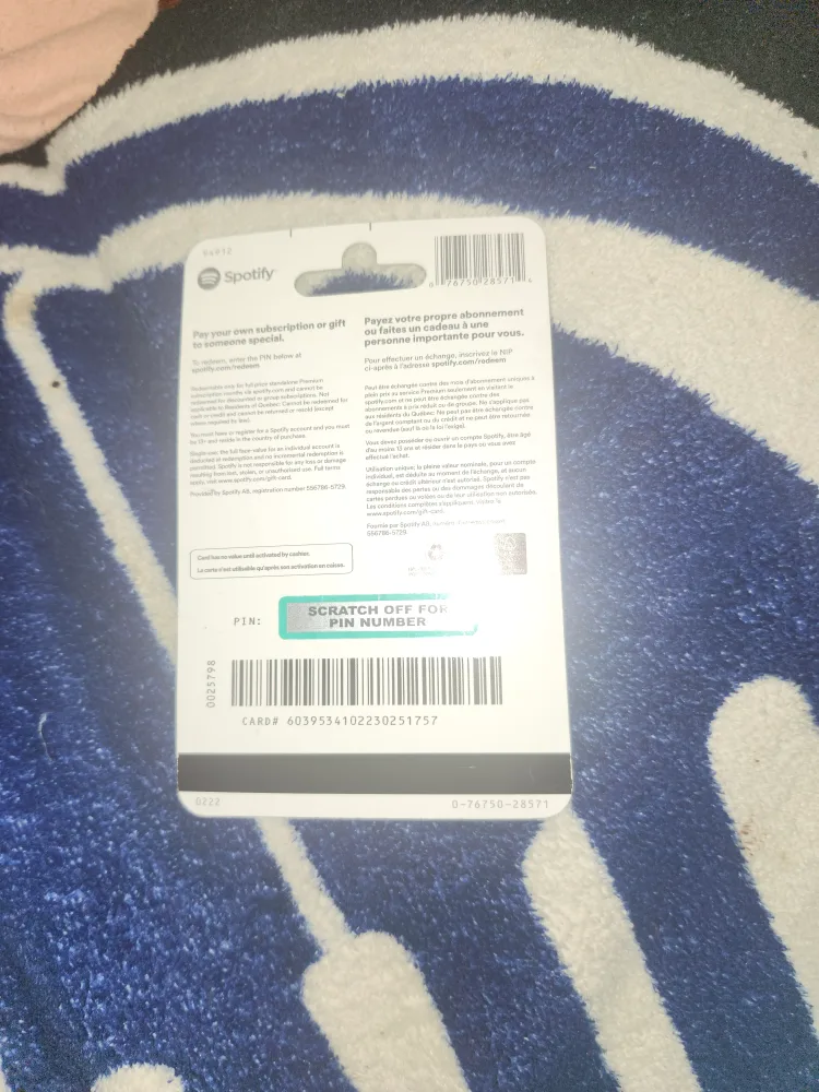 Spotify Premium 3 Months $30 Gift Card image indicator(2)