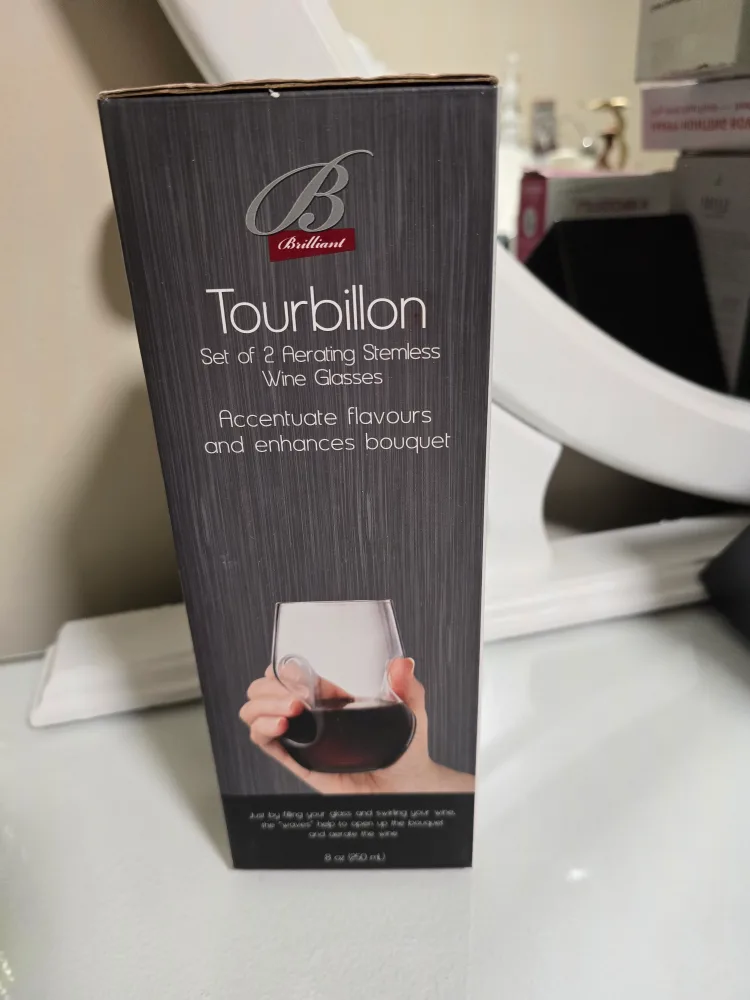 Brilliant Tourbillon Aerating Stemless Wine Glasses (Set of 2) image indicator(2)