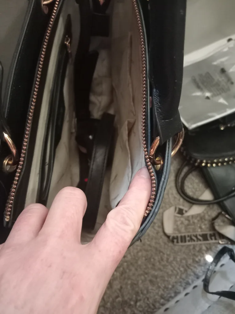 Bebe Black Tote Bag image indicator(2)