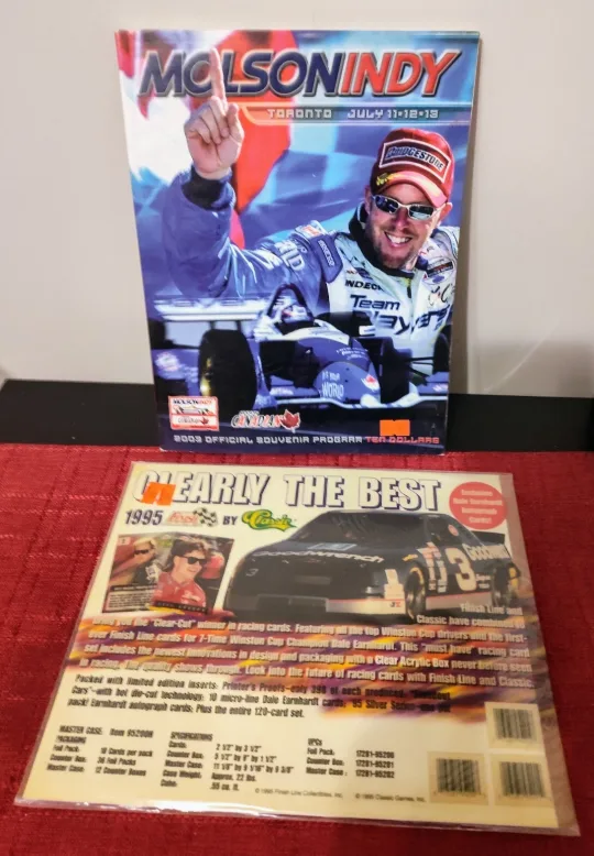 Nascar lot- Molson Indy Souvenir, ELTON SAWYER SIGNED card thumbnail